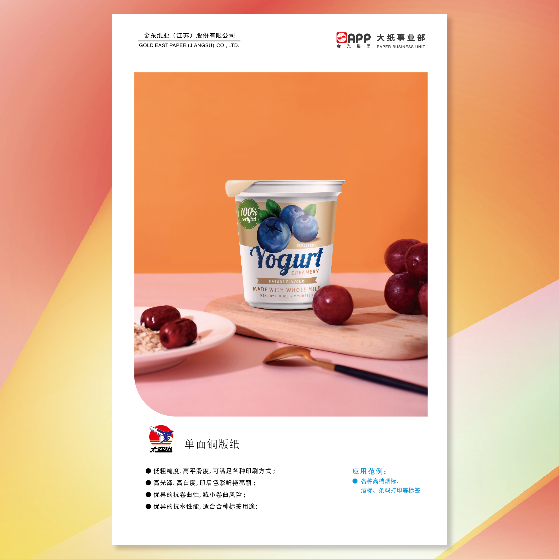 太空梭單面銅版紙